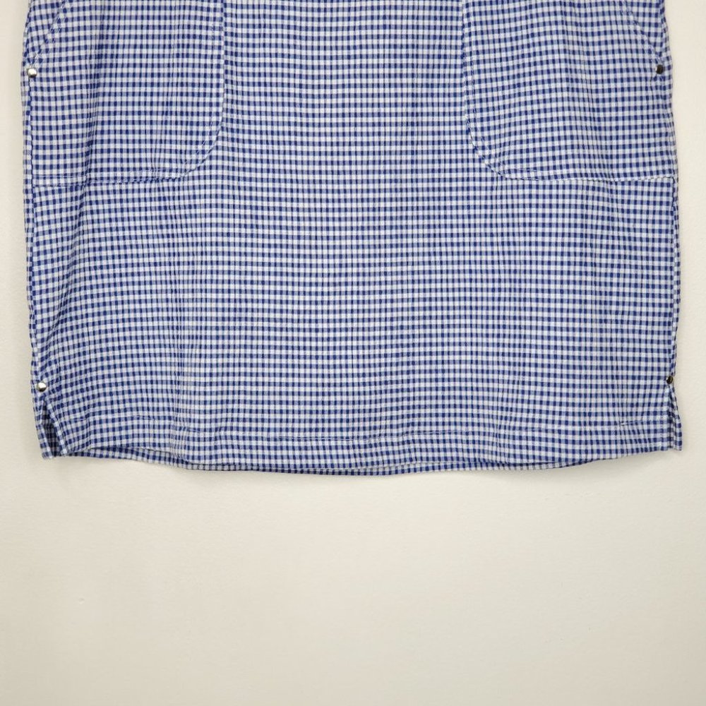 Cathy Daniels Gingham Seersucker Skort Blue White, L - Picture 4 of 8